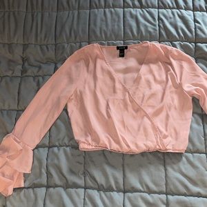 Light pink wrap shirt